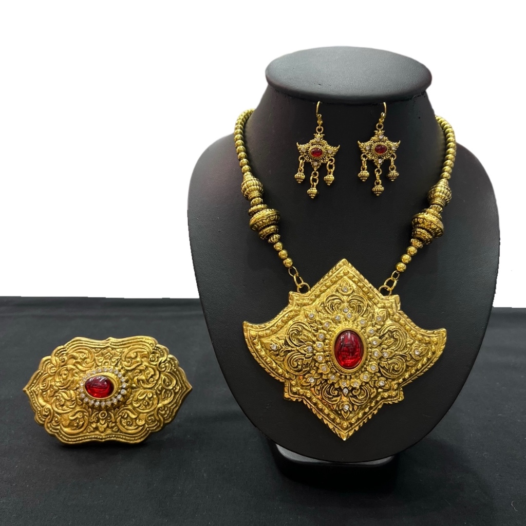 ￼Accessories สร้อยคอโบราณ หัวเข้มขัด เครื่องประดับชุดไทย สําหรับหญิงและชาย
