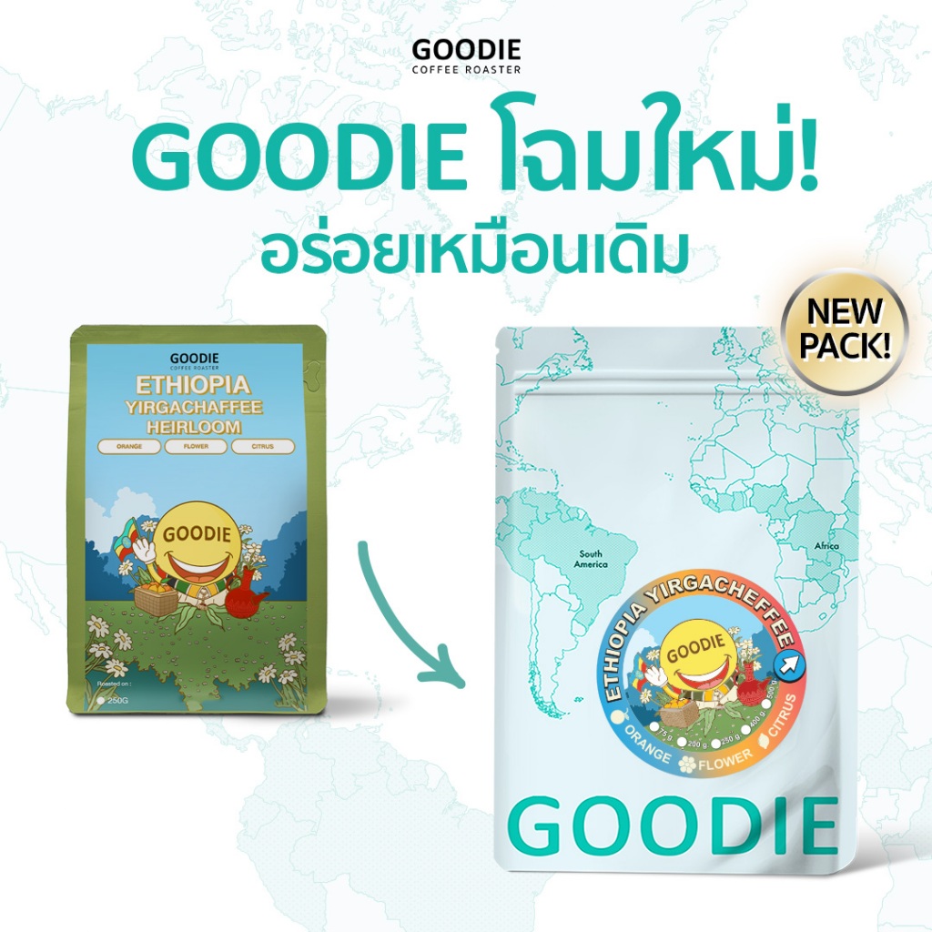 Goodie Coffee Roaster เมล็ดกาแฟ Ethiopia Yirgachaffee Heirloom