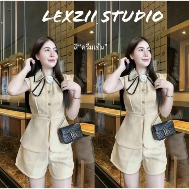 ++มือ2++ชุดเซ็ต 3ชิ้น ป้าย LEXZII STUDIO ไซต์S สีชมพู