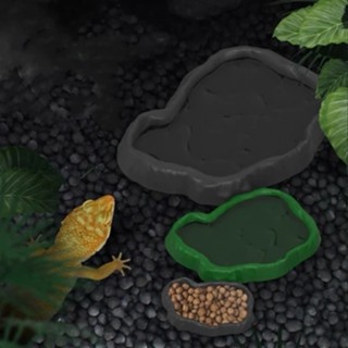 ถาดอาหารและน้ำ PVC สำหรับเต่าบกและสัตว์เลื้อยคลาน Nomoypet ข…