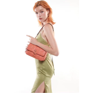 L YN New Letter Buckle Flap Diamond Chain Bag กระเป๋าสะพายข้างผู้หญิง，40
