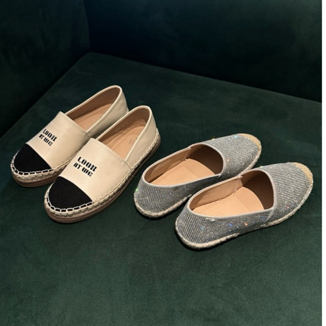 Weekend รองเท้าทรง espadrilles แบรนด์ look at we รองเท้าคาเฟ่ใส่กับ เดรส