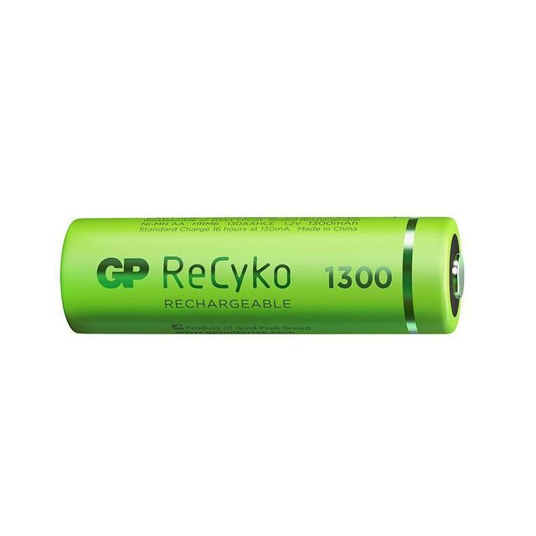 GP Rechargeable Battery ReCyko AA 1300mAh ถ่านชาร์จ (Pack-2,Pack-4) ของแท้