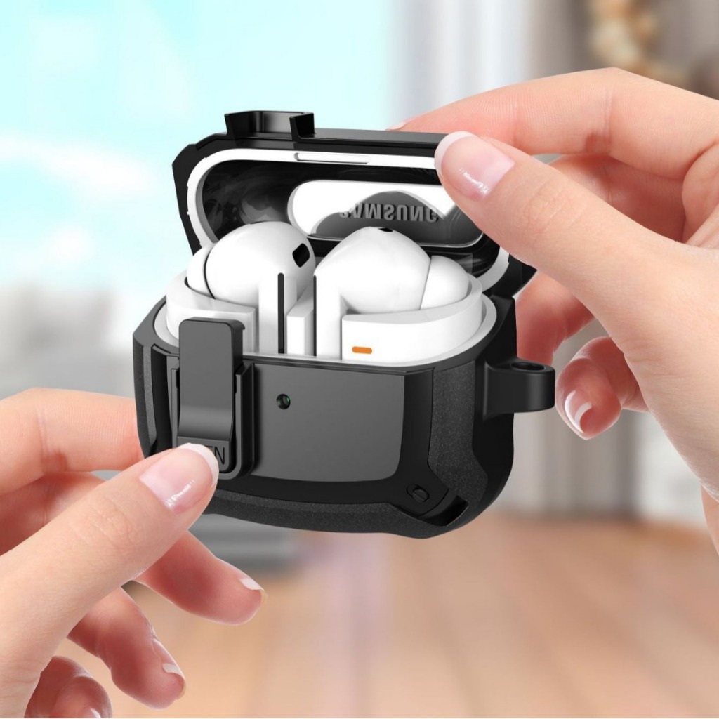 เคส Samsung buds3 / buds 3 pro ฝาครอบ คลิปล็อค ป้องกันหาย เคสแข็ง พร้อมที่คล้อง (Model.24-3)