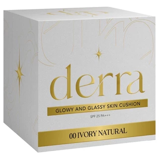 DERRA - Glowy And Glassy Skin Cushion SPF 25PA+++ (10g.) เดอร่า โกลวี่ แอนด์ กลาสซี่ สกิน คุชชั่น เอฟพีเอฟ 25 พีเอ+++