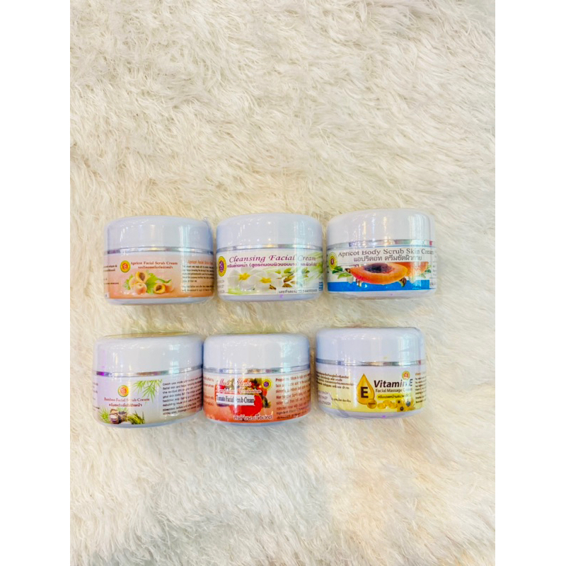 ครีมนวดหน้า/ครีมขัดหน้า/สครับขัดหน้า /ครีมล้างหน้า /มุกสมุนไพร
