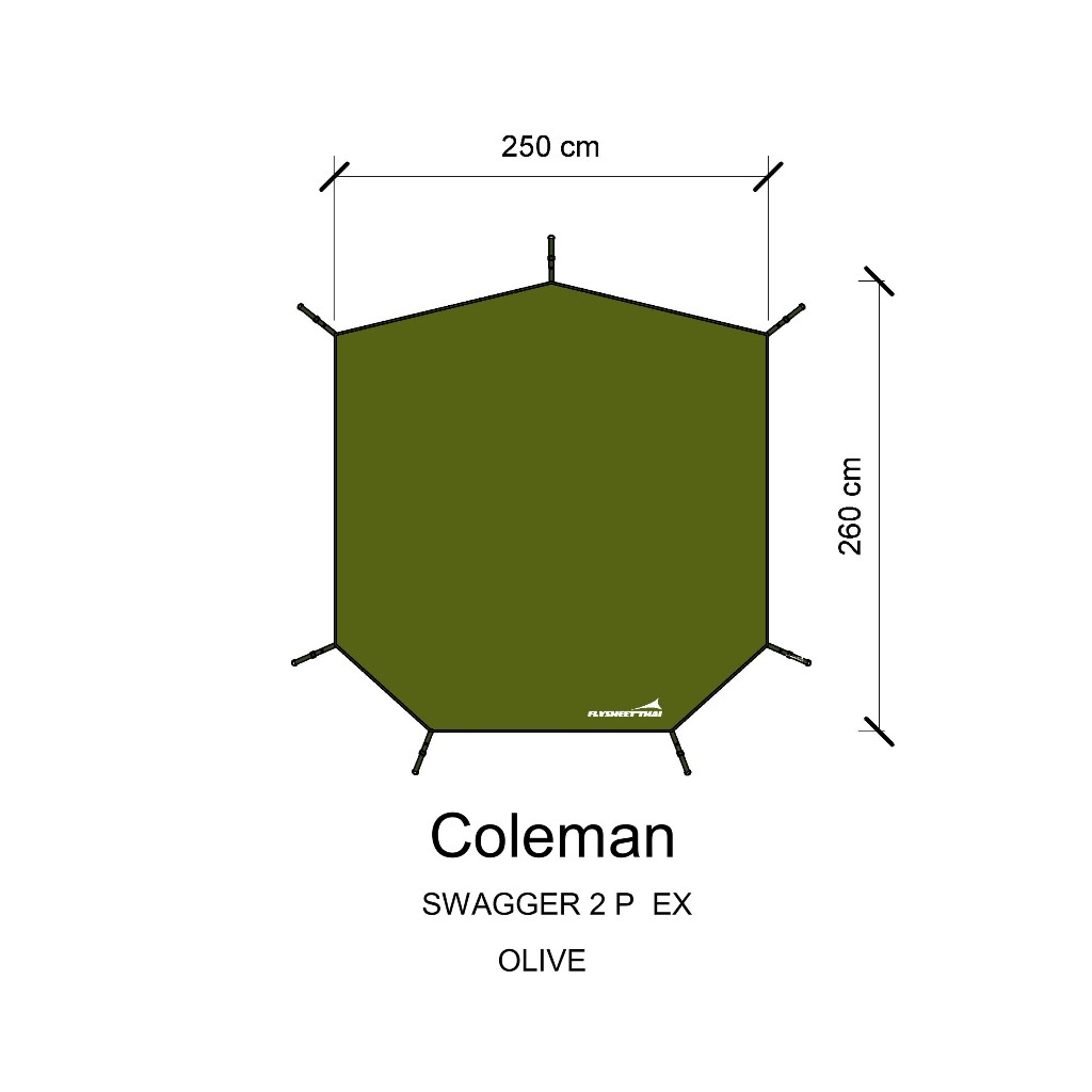 Coleman SWAGGER 2P EX กราวชีท ปูรองเต้นท์ ตรงรุ่น เสริมยื่นหน้า