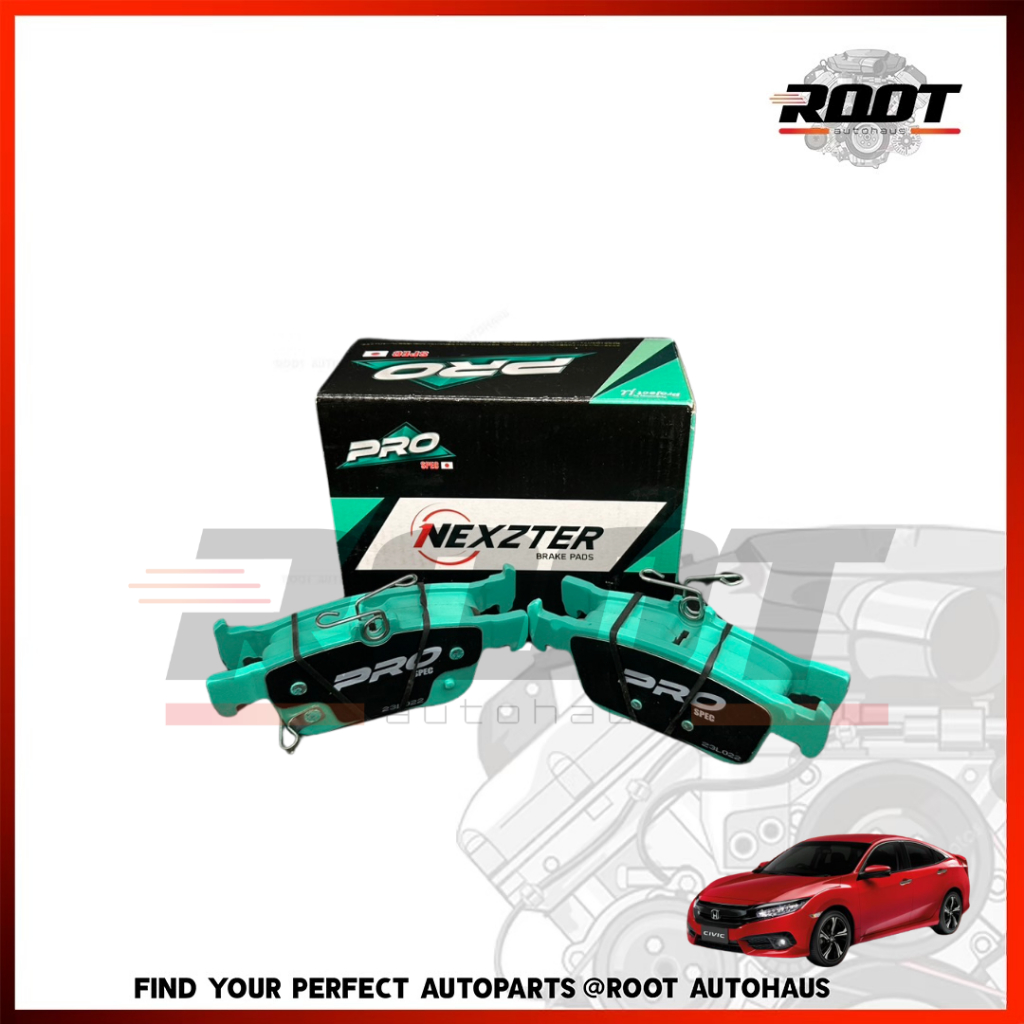 NEXZTER ผ้าดิสเบรคหลัง HONDA CIVIC FC FK ปี 16-18 เครื่อง 1.8TURBO เครื่อง 1.8 FE ปี 21 ขึ้น เบอร์ N
