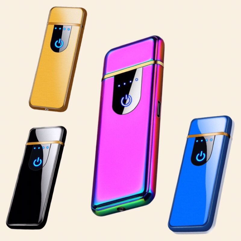ที่จุดไฟแบบไฟฟ้า แบบใหม่ แบบขดลวด ชาร์จไฟแบบ USB สีสวย สไตล์เท่ๆ วัสดุแข็งแรง