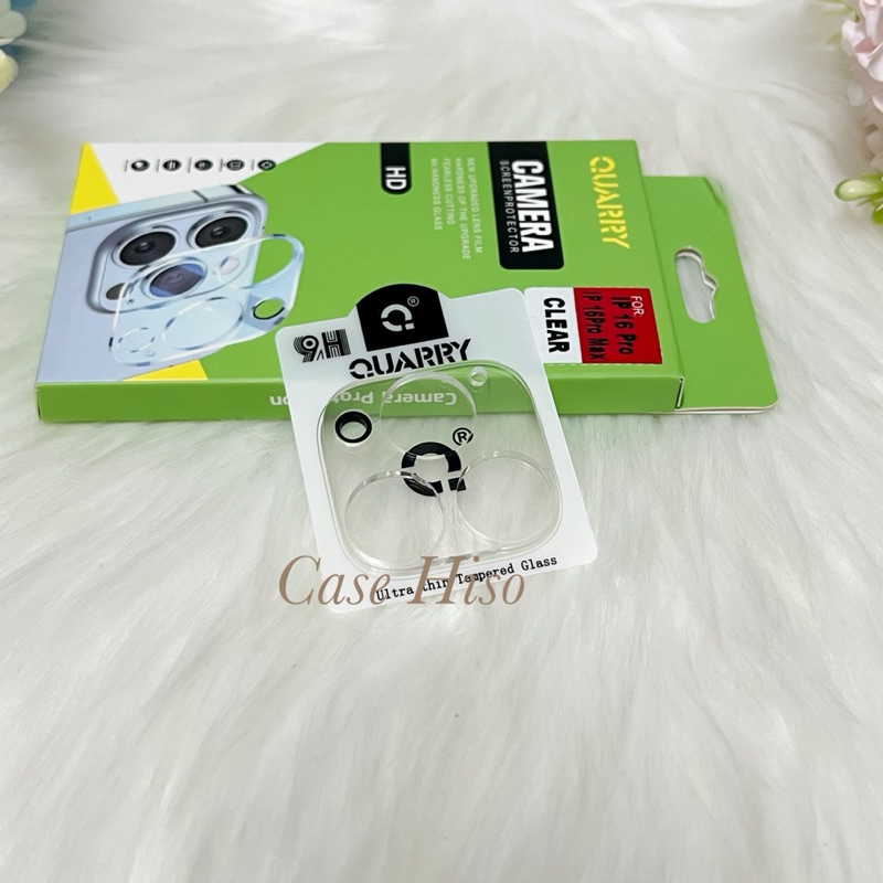 New🎉Quarry ฟิล์มกระจกครอบเลนส์กล้องแบบใส สำหรับ l phone 16/16 plus/16 pro/16 pro max