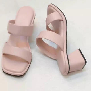 New!!!! รองเท้าส้นสูง 2.5 นิ้ว พื้นรองเท้านิ่ม หนัง PU อย่างดี แบบสวมใส่สบายมาก ผลิตในไทย