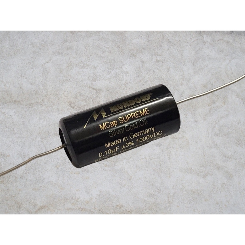 Capacitor Mundorf M Cap Supreme Silver/Gold/Oil ค่า 0.1uF - 0.47uF