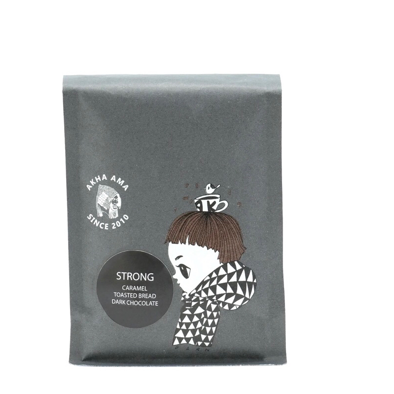 Akha Ama Coffee คั่วใหม่!! - STRONG 250g เมล็ดกาแฟคั่วบด อาข่า อาม่า (คั่วเข้ม / Dark)