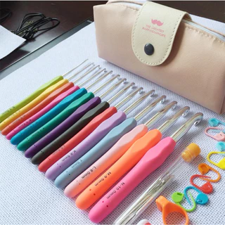 โครเชต์ตะขอเข็มถักงานฝีมือ 1 ชิ้น ขนาด 2.0MM - 10.0MM มม