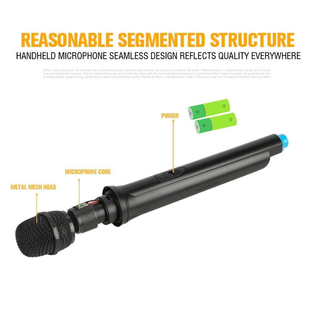 NEW BAXS [COD] PGX-68 ไมโครโฟนไร้สาย 2 ตัว ไมโครโฟนมือถือ ระยะรับสัญญาณ 80 เมตร ระบบไร้สาย UHF FM ร้องเพลง KTV - รูปที่ 4