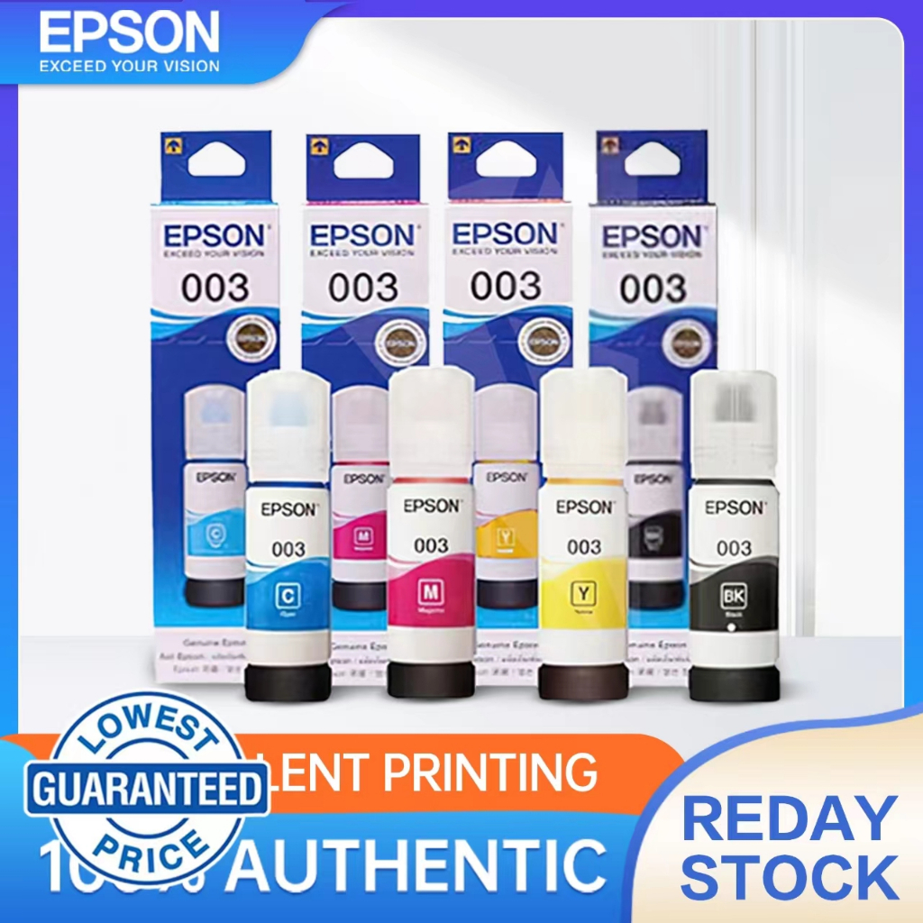 【100%Original】Epson 003 Ink Refill Ink Pigment Ink Epson Original 003 ink Black L3210/L3250/L3216