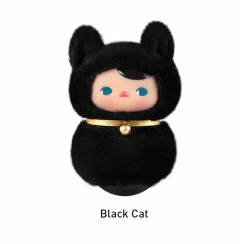 ตุ๊กตาล้มลุก ตุ๊กตาแมว PUCKY Roly-Poly Kitty Series-Vinyl Plush Blind Box น้อง BlackCat popmart แท้ 
