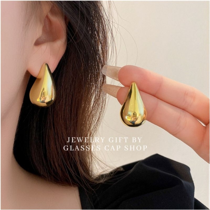 พร้อมส่ง EA4191 ต่างหูแฟชั่น ทรงหยดน้ำ สีทอง สำหรับผู้หญิง [[ร้านไทย จัดส่งจากกรุงเทพ]]