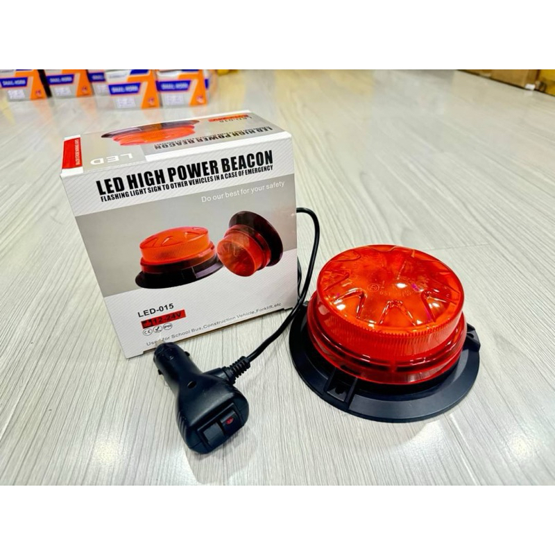 4นิ้ว 015A ไฟไซเรนกระพริบแฟลชปรับสเต็ปฐานแม่เหล็ก 12-24V