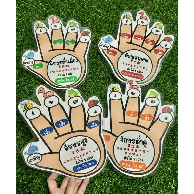 สื่อมือผันเสียงอักษร 3 หมู่ขนาดใหญ่ สื่อการสอนภาษาไทย