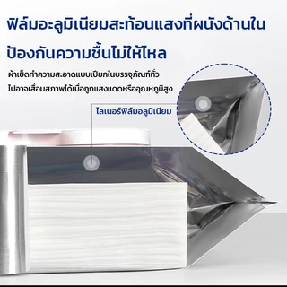 ทิชชู่เปียก ผ้าเช็ดทำความสะอาด baby wipes ไม่มีส่วนผสมของน้ำหอม แอลกอฮอล์ เซ็ท 5ชิ้น