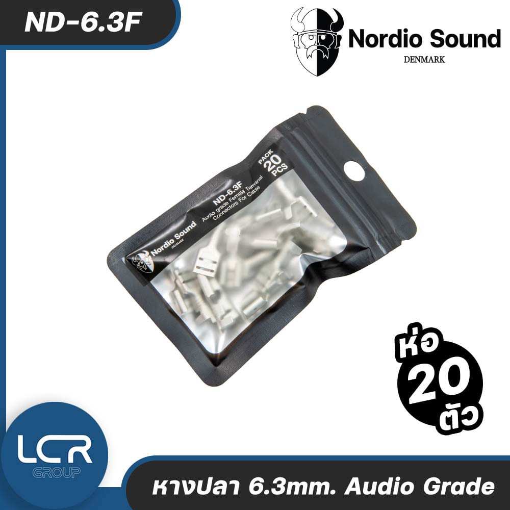 Nordio Sound หางปลา 6.3mm. ND-6.3F ห่อ 20 ตัว Audio grade Female Terminal Faston DENMARK