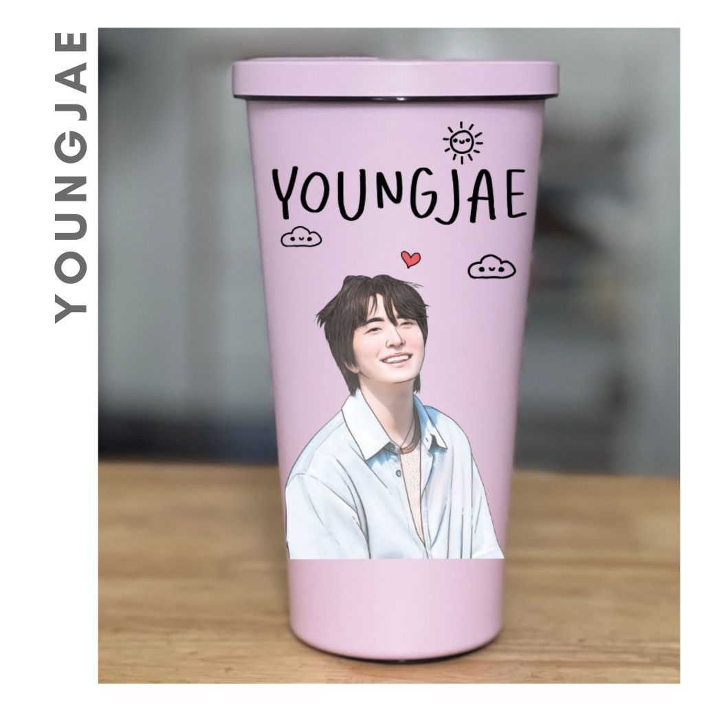 YD2. แก้วสกรีนรูปวาด : Youngjae : Got7 : YoungjaeGot7 : ยองแจ : ยองแจGot7