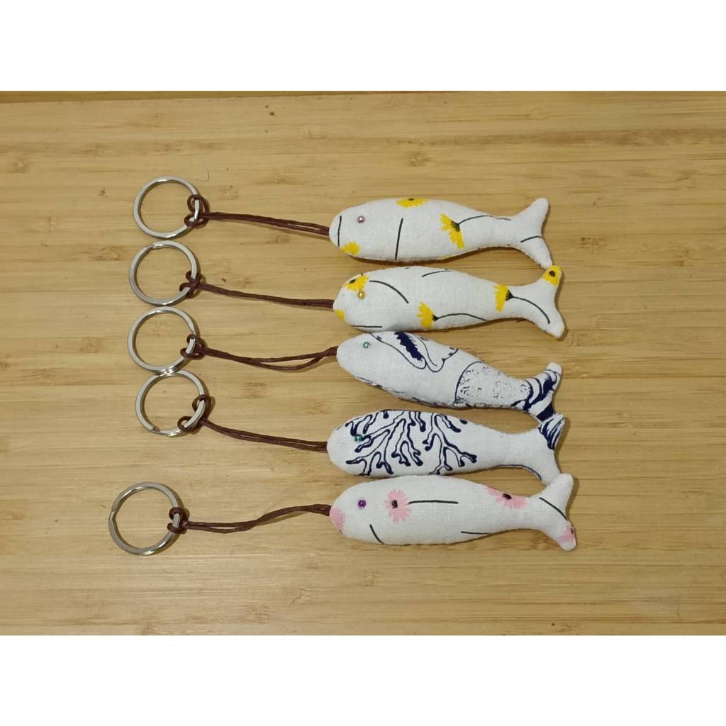 พวงกุญแจปลา Keychain-fish งานแฮนด์เมด