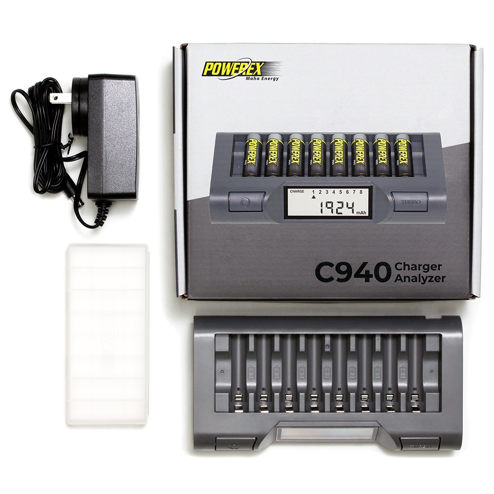 เครื่องชาร์จถ่าน  AA/AAA 8ก้อน 2ชั่วโมง Powerex รุ่น MH-C940