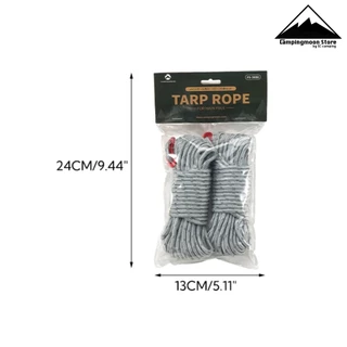 เชือกเต็นท์ Campingmoon FS-4500 | FS-5000 หนา 4mm พร้อมตัวรั้งอลูมิเนียม แข็งแรง เหนียวทนทาน