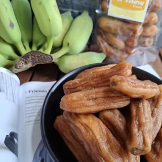 กล้วยตากป้าแต๋ว ขนาด500 กรัม หวานน้อยอร่อยมากหวานธรรมชาติจากบางกระทุ่ม