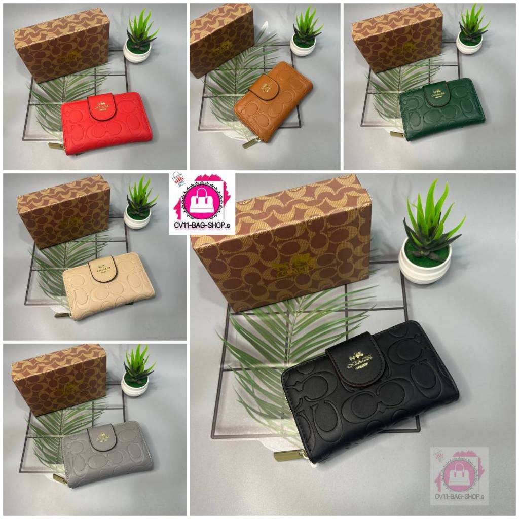 ☑️ กระเป๋าสตางค์ 2 พับ 1 ซิปขนาด6 นิ้วสำหรับผู้หญิงใบกลางสินค้ามีลายสีพร้อมจัดส่งสำหรับผู้หญิง🚚
