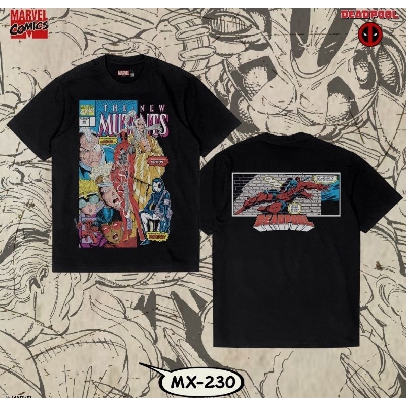 เสื้อMarvel ลาย Deadpool ลิขสิทธิ์แท้💯 ( MX-230 )