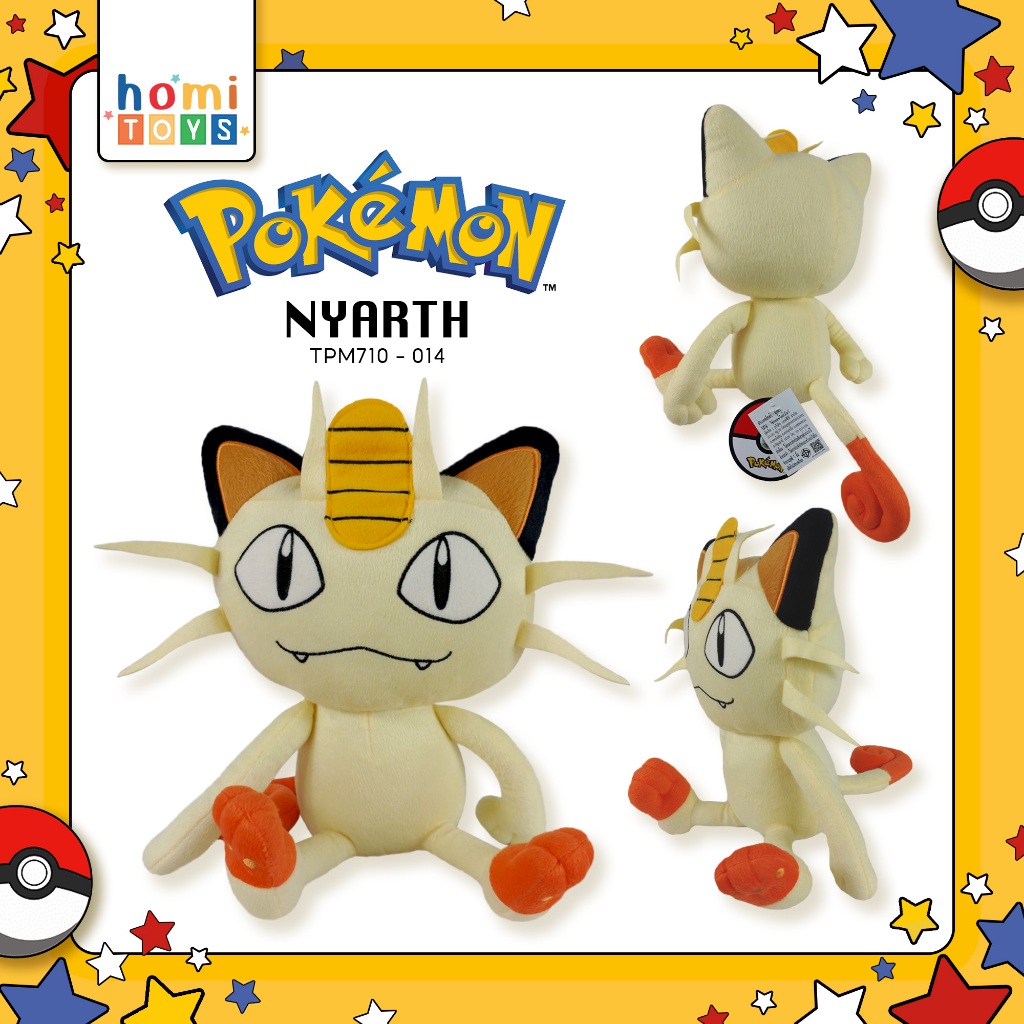 Pokemon Nyarth ตุ๊กตาโปเกมอนเนียส ขนาด 10 นิ้ว รหัส TPM710-014 [ ตุ๊กตาโปเกมอนลิขสิทธิ์แท้ ]