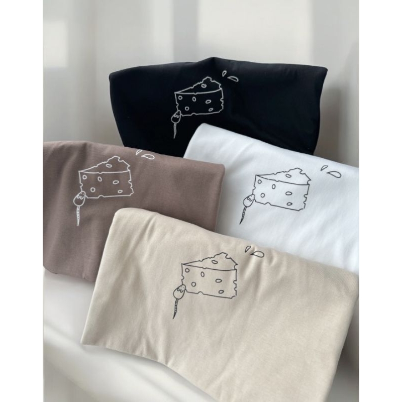 เสื้อยืดโอเวอร์ไซส์ คอกลม สกรีนหน้า DFT เสื้อ Oversized ป้ายมินิมอล (วาฬ) อก 44-46"