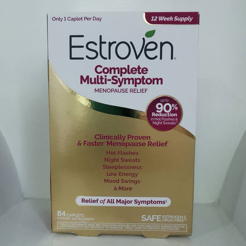 Estroven Complete Multi Symptom Menopause Relief 84Caplets ผลิตภัณฑ์เสริมอาหารวัยทอง อาการวัยทอง ไม่