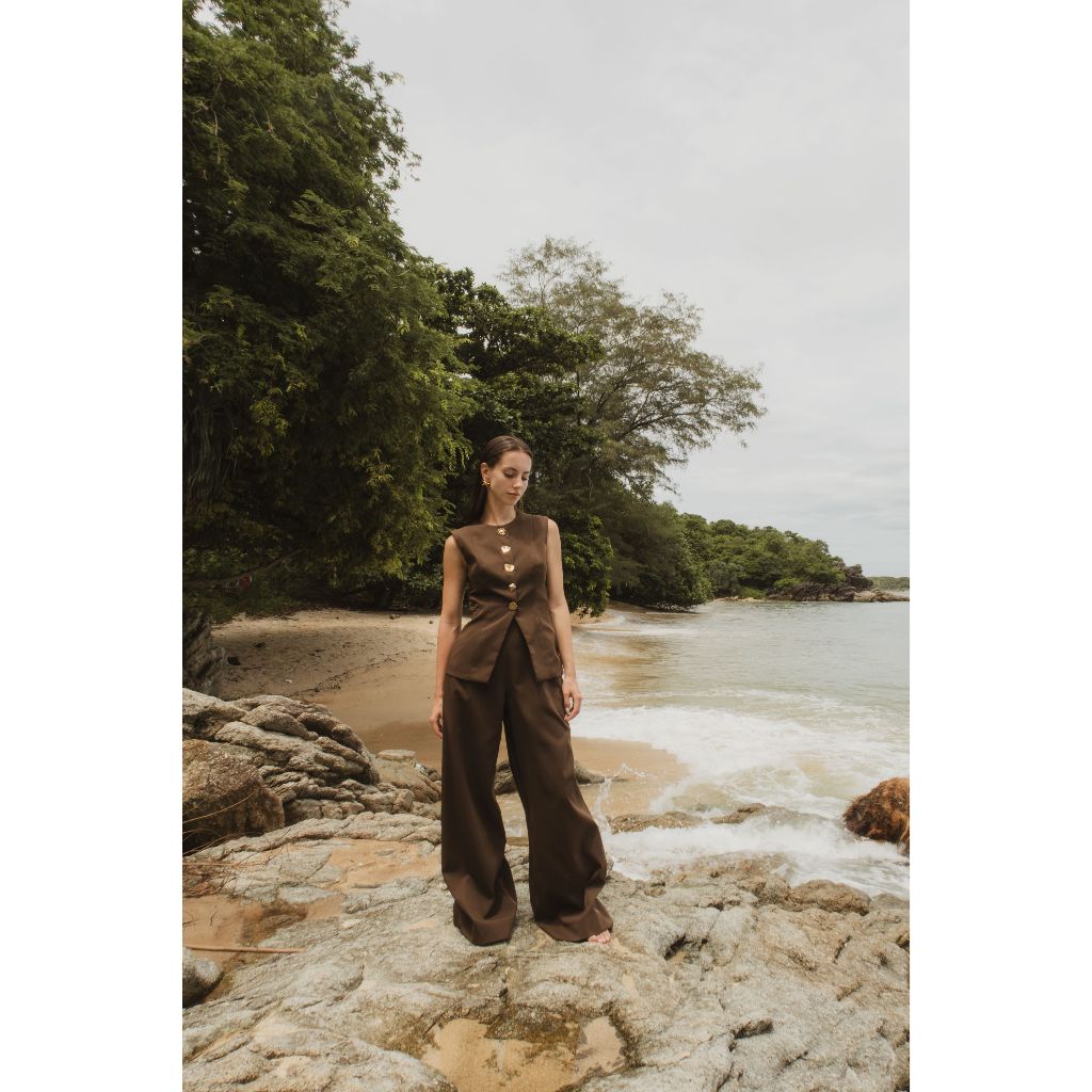 CECILIA DRAK BROWN TROUSERS