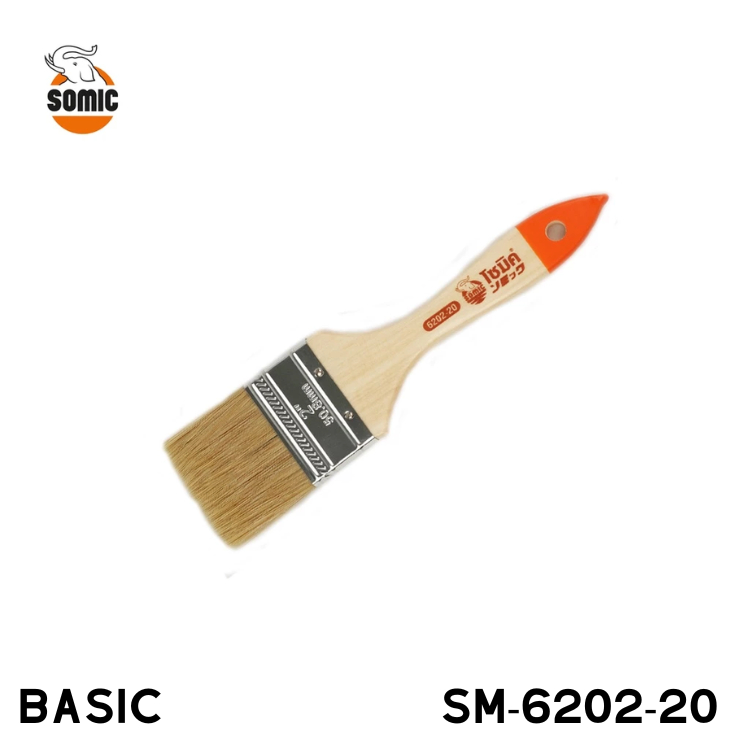 NC Hardware - SOMIC แปรงทาสีโซมิค รุ่น Basic [SM-6202] ปลายขนคมบางสำหรับตัดขอบ - รูปที่ 3