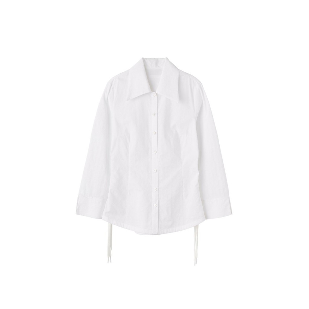 Sculptor SC24S215 Shoelace Shirring Shirt Coquette White