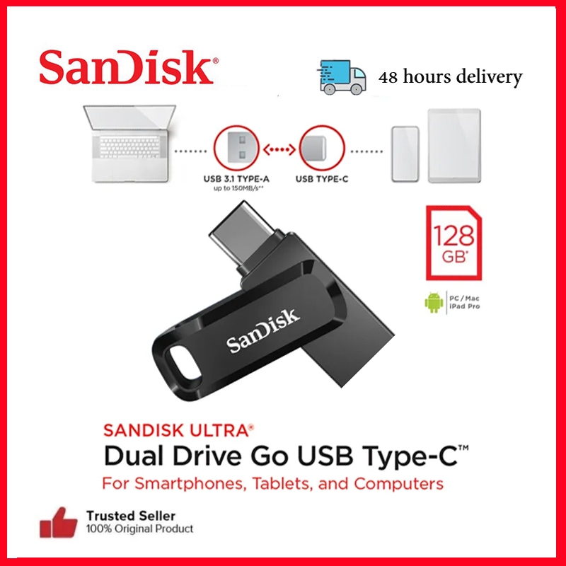 SanDisk Ultra Dual Drive Go 32G/64G/128G/256G/512G/ USB Type-C by Banana IT (แฟลชไดร์ฟแบบ 2 หัว)