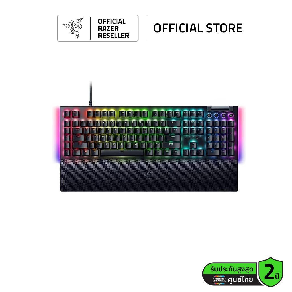 Razer Blackwidow V4 - คีย์บอร์ดเกมมิ่ง Mechanical (Green Switch) มาพร้อมไฟ RGB Razer Chroma™ (คีย์ EN/TH)