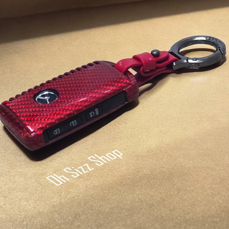 เคสรีโมทรถ Mazda ปุ่มข้าง 2024  คาร์บอนไฟเบอร์แท้ T-Carbon Air Vent Design (Top Product ; Carbon Fiber Key Case)  Key Se thumbnail 6