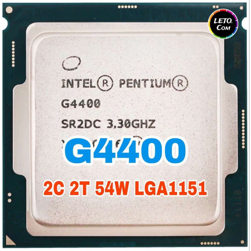 ￼ซีพียู CPU Intel G4400 3.30GHz 2คอ2เทรด LGA 1151 ฟรีซิลิโคน1ซอง G 4400