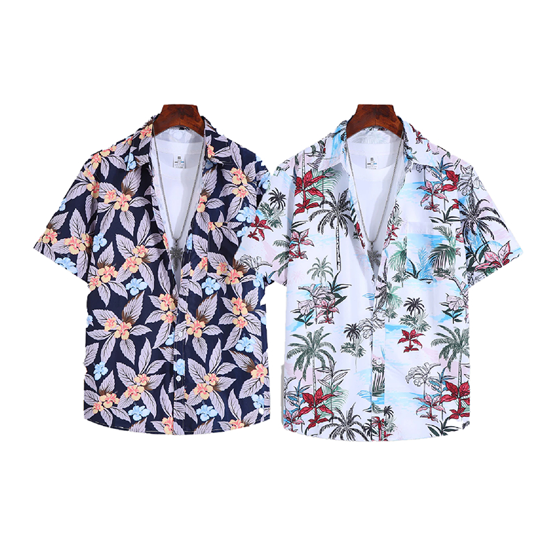 เสื้อเชิ้ตลำลอง พิมพ์ลาย เนื้อผ้าแห้งไว ใส่สบาย นุ่มละเอียด สีสันสดใส