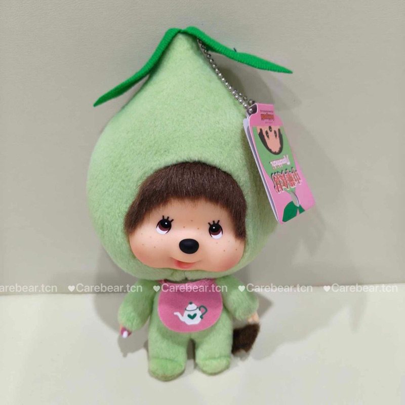 (ใช้โค้ดลด30%ได้ )พวงกุญแจม่อนชิชิ Monchhichi พวงม่อนชิชิยอดชาเขียว หายาก ลิขสิทธิ์แท้100%