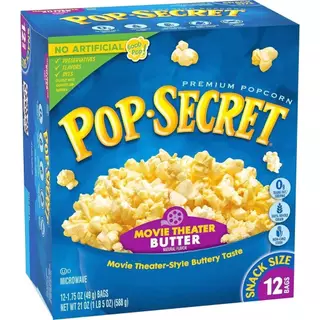 Pop Secret Microwave Popcorn ป๊อปซีเคร็ท ป๊อปคอร์น ไมโครเวฟ (1 กล่องมี 3/6/12 ซอง)