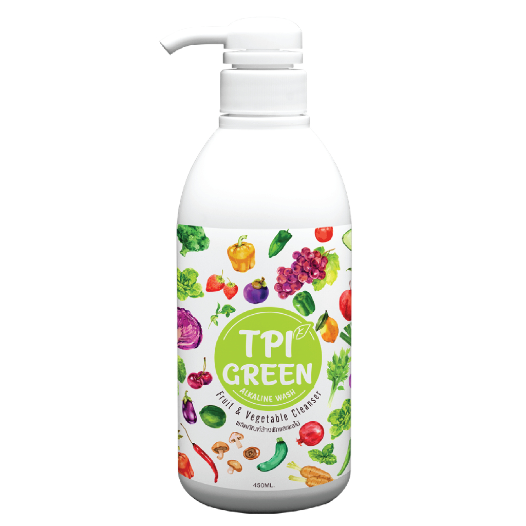 น้ำยาล้างผักและผลไม้ ทีพีไอ กรีน สูตรอัลคาไลน์ วอช TPI GREEN ALKALINE WASH Fruit & Vegetable Cleanse