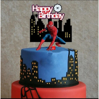 ป้ายปักเค้กฮีโร่ สไปร์เดอร์แมน แบทแมน(จัดส่งยอด50บาทค่ะ)