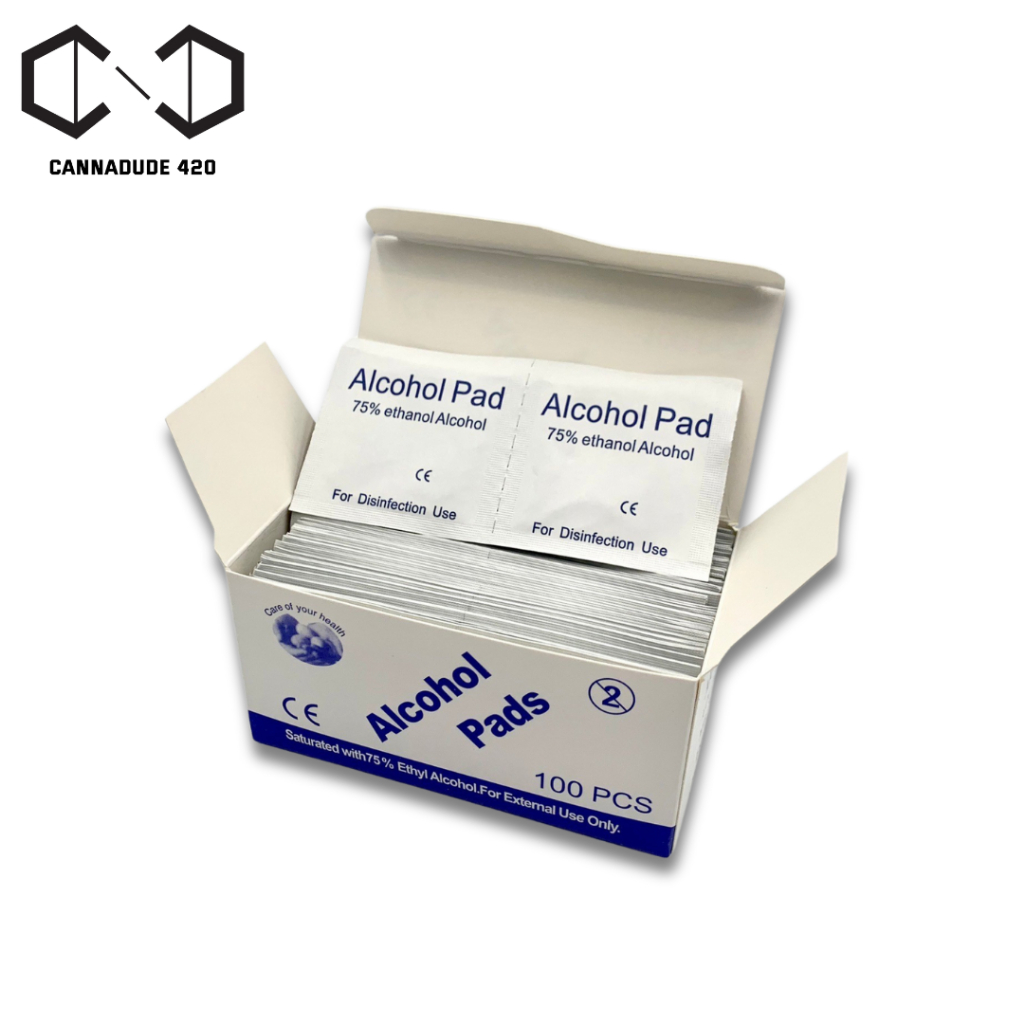 Alcohol Pad แผ่นแอลกอฮอล์ 75% เช็ดทำความสะอาด แผ่นทำความสะอาด ฆ่าเชื้อไวรัส 100/กล่อง