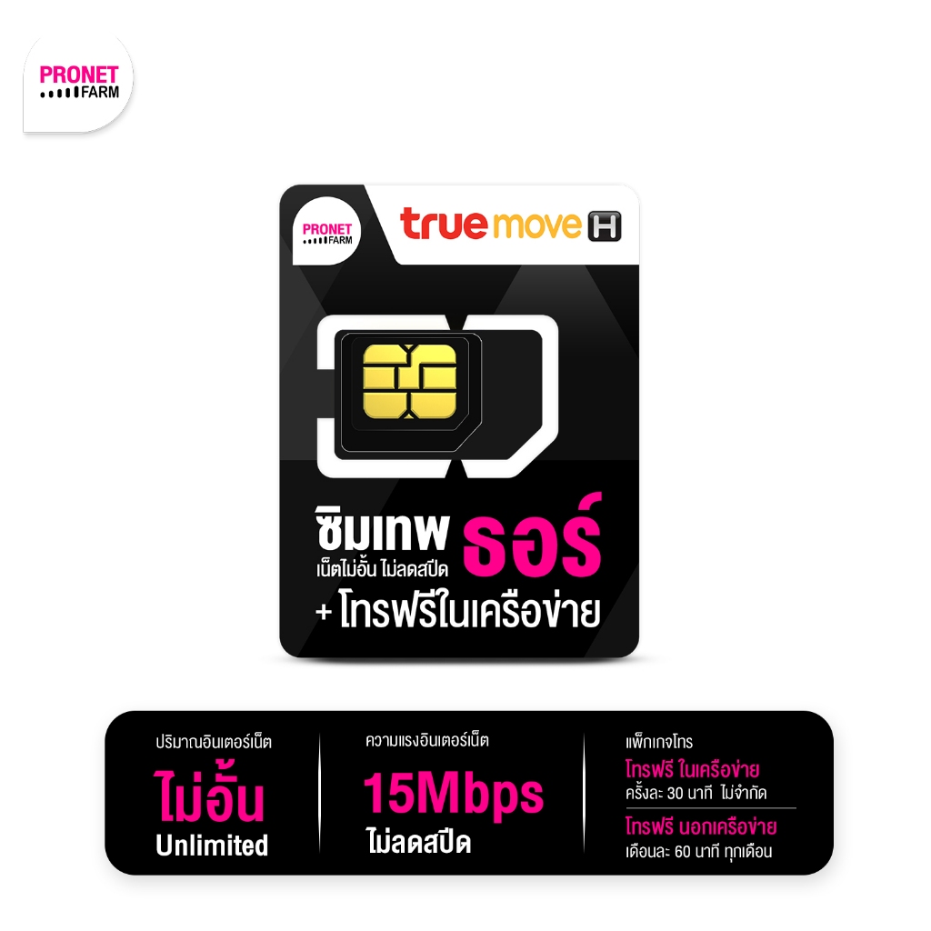 เบอร์สวย ซิมเทพธอร์ 15Mbps ชุดที่3 ซิมเน็ตรายปี เน็ตไม่อั้น ไม่ลดสปีด โทรฟรีในค่ายไม่อั้น